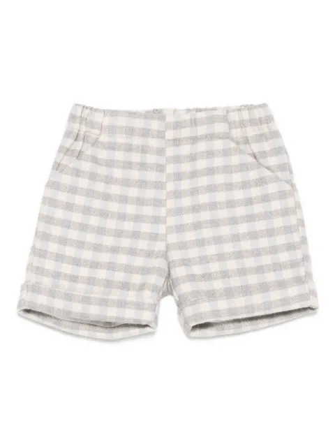 La Stupenderia ginghamrutiga shorts
