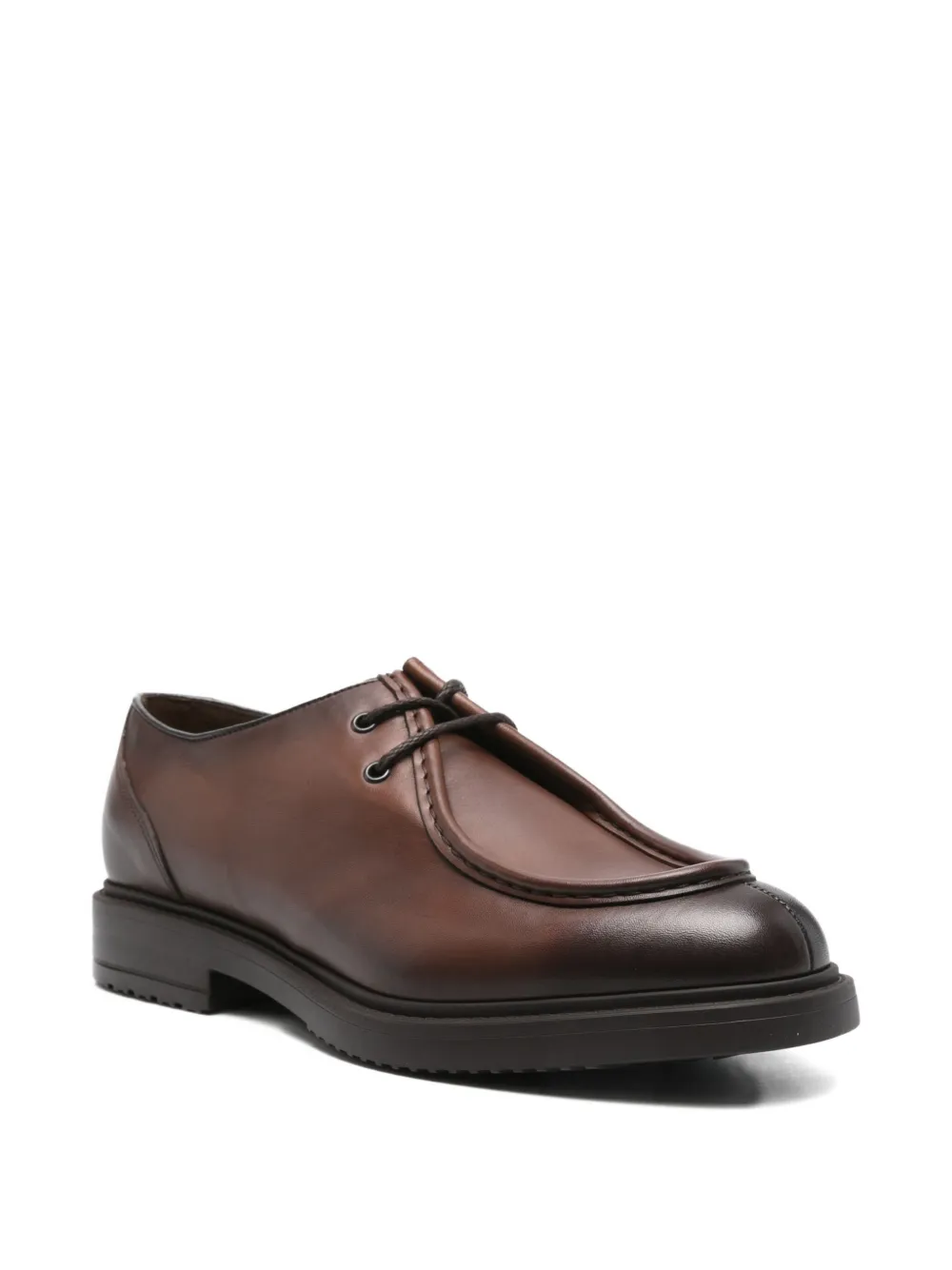 Doucal's leather lace-up shoes Brown