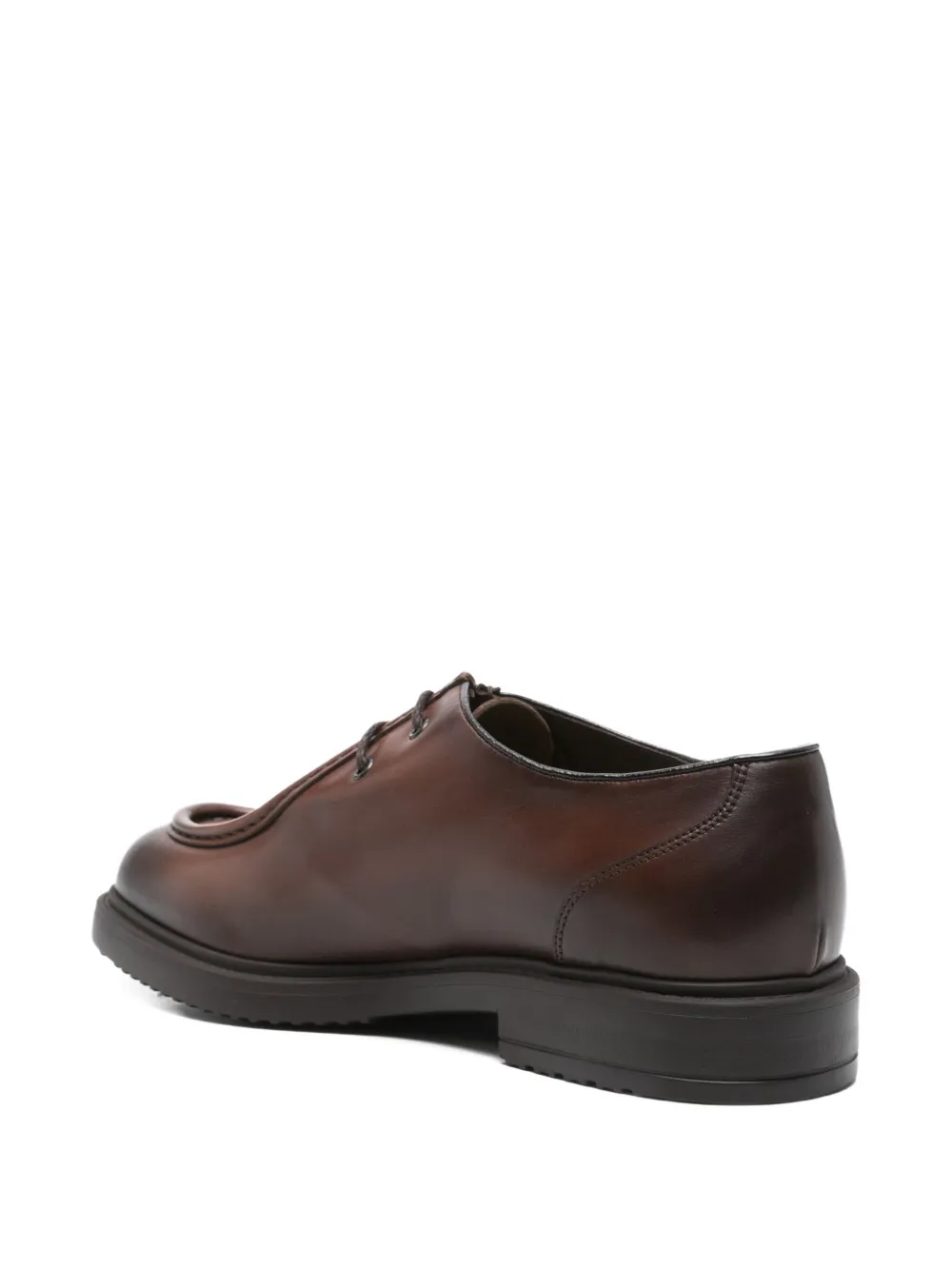 Doucal's leather lace-up shoes Brown