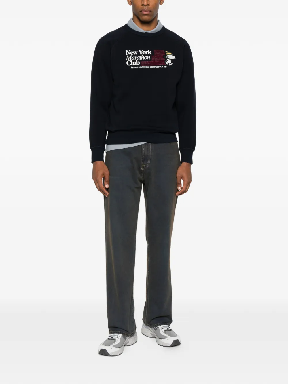 In The Box x Peanuts sweater met borduurwerk - Blauw