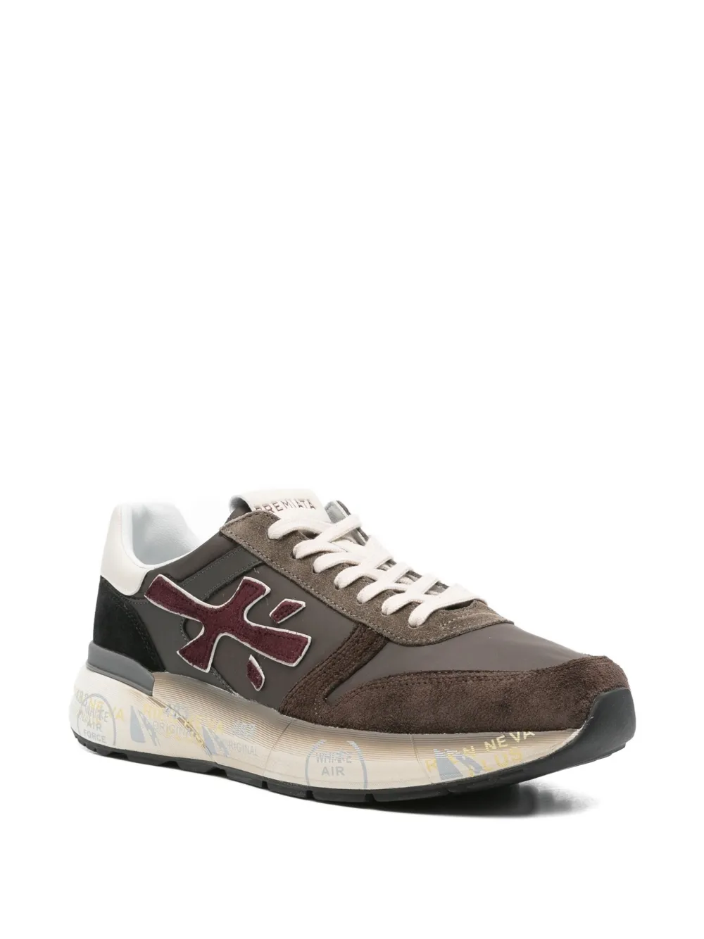 Premiata Mick logo-detail suede sneakers Brown