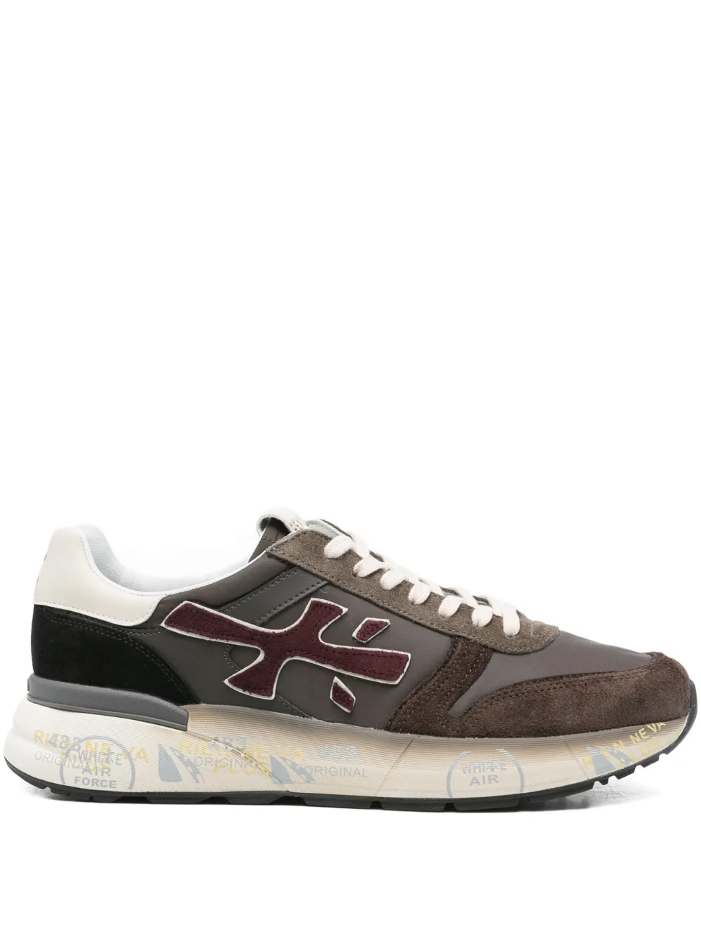 Premiata Mick logo-detail suede sneakers Brown