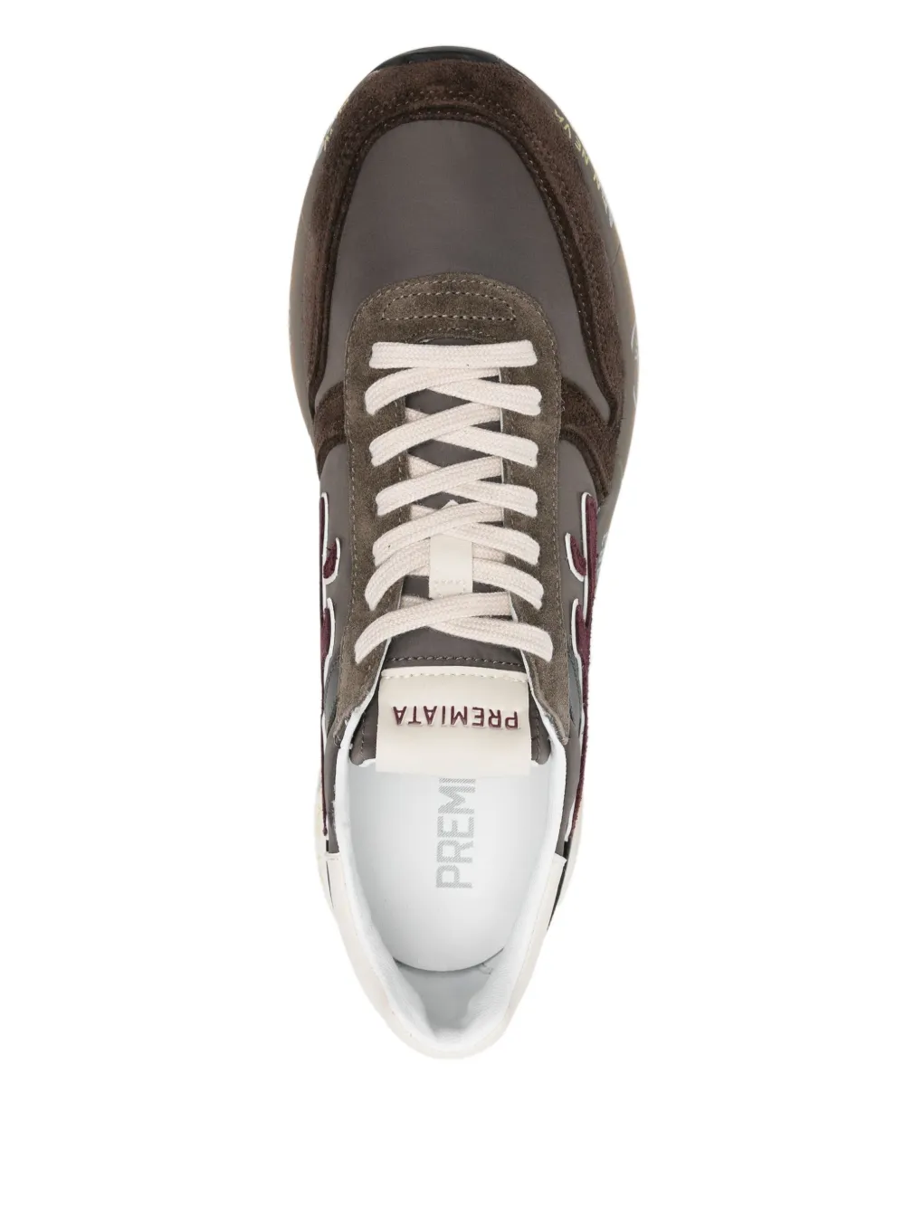 Premiata Mick logo-detail suede sneakers Brown