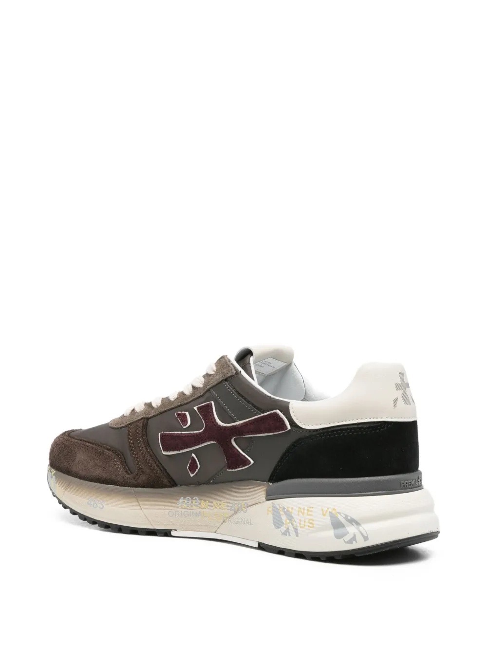 Premiata Mick logo-detail suede sneakers Brown