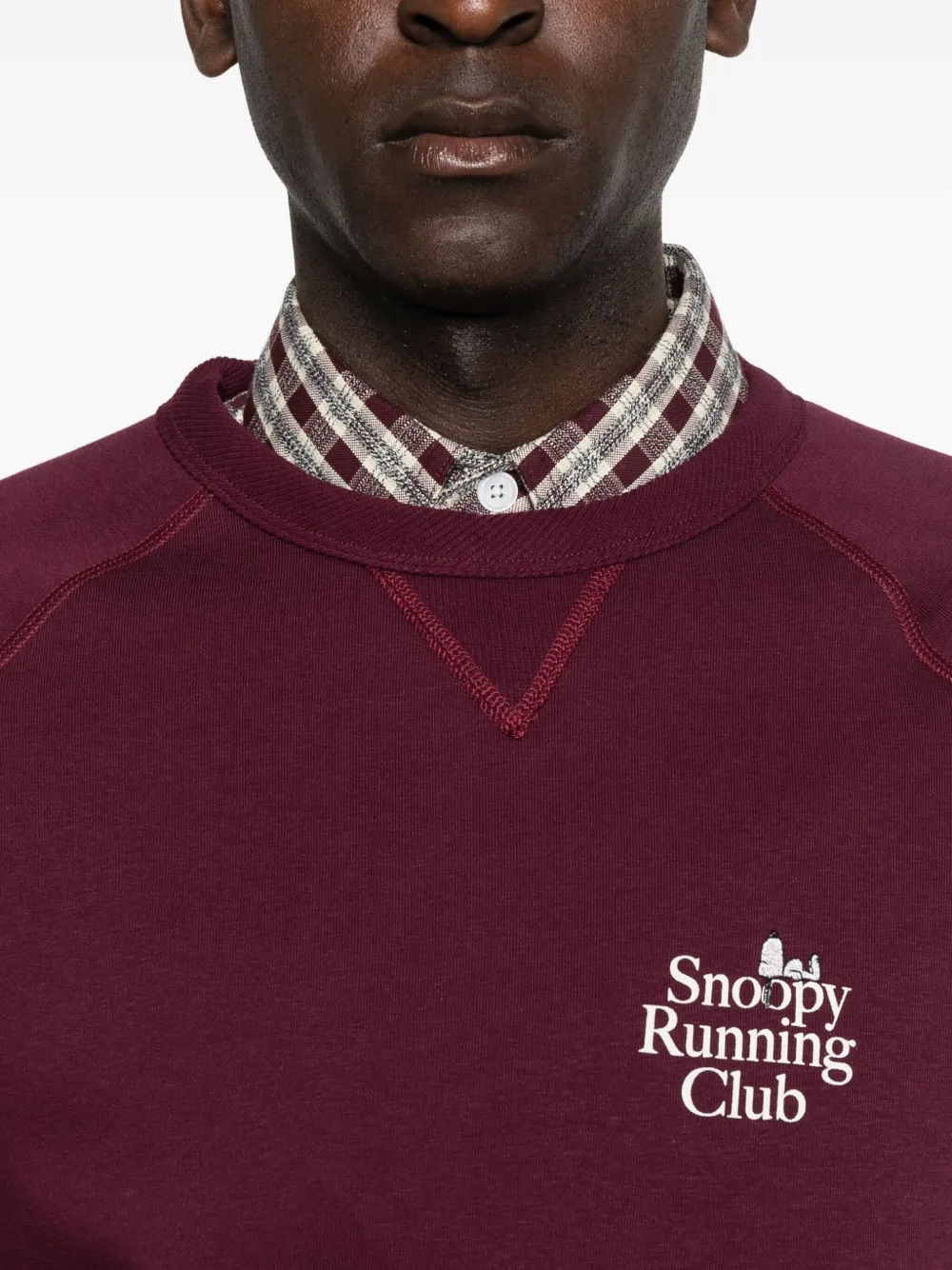 In The Box Snoopy-print Sweatshirt In Burgundy