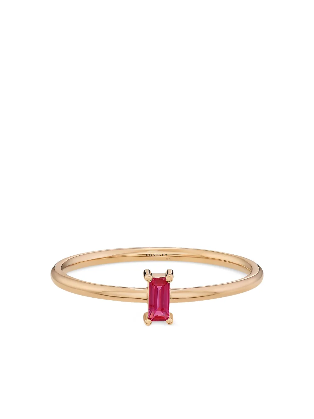 ROSEKEY 18K rose gold ruby clover ring - Rosa