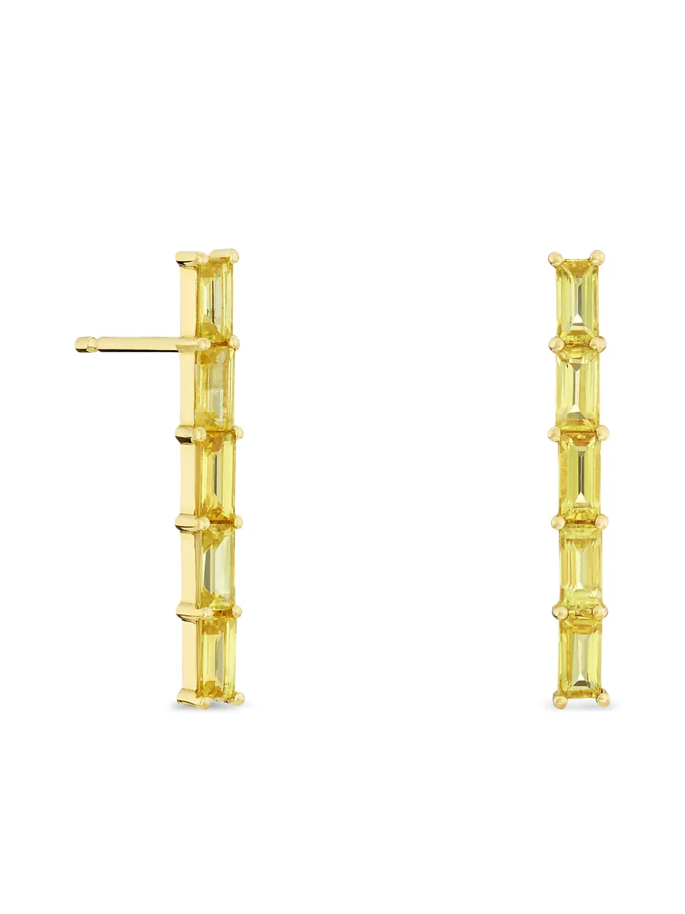 ROSEKEY 18K yellow gold Whistle sapphire earrings - Giallo