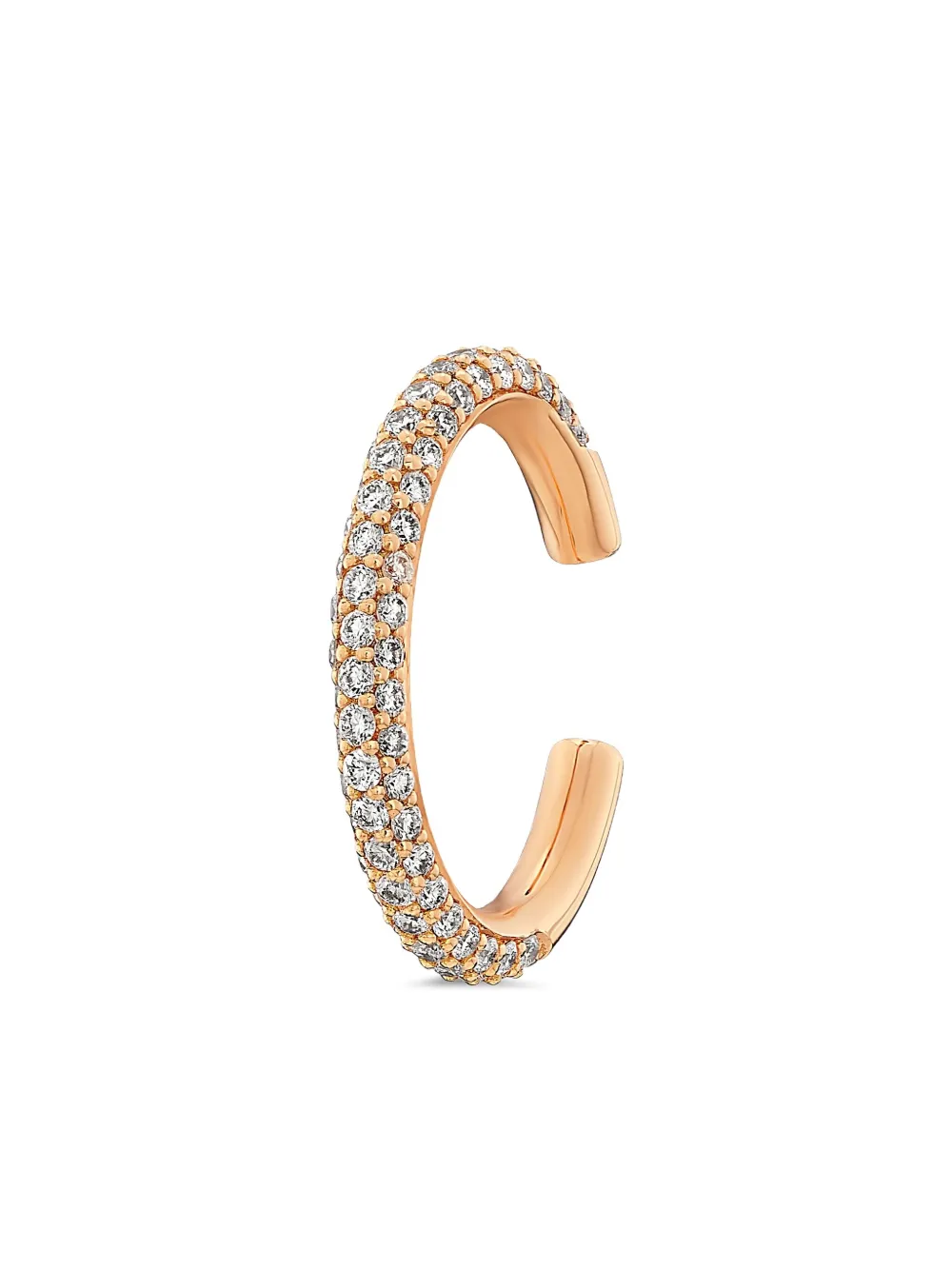 ROSEKEY Ear cuff Daisies in oro rosa 18 carati con diamanti - Grigio