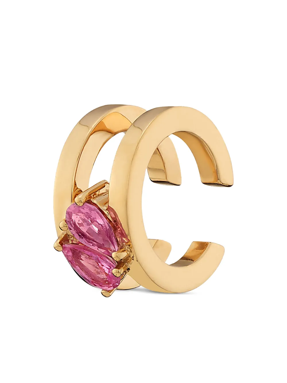 ROSEKEY Ear cuff in oro rosa 18 carati con zaffiri