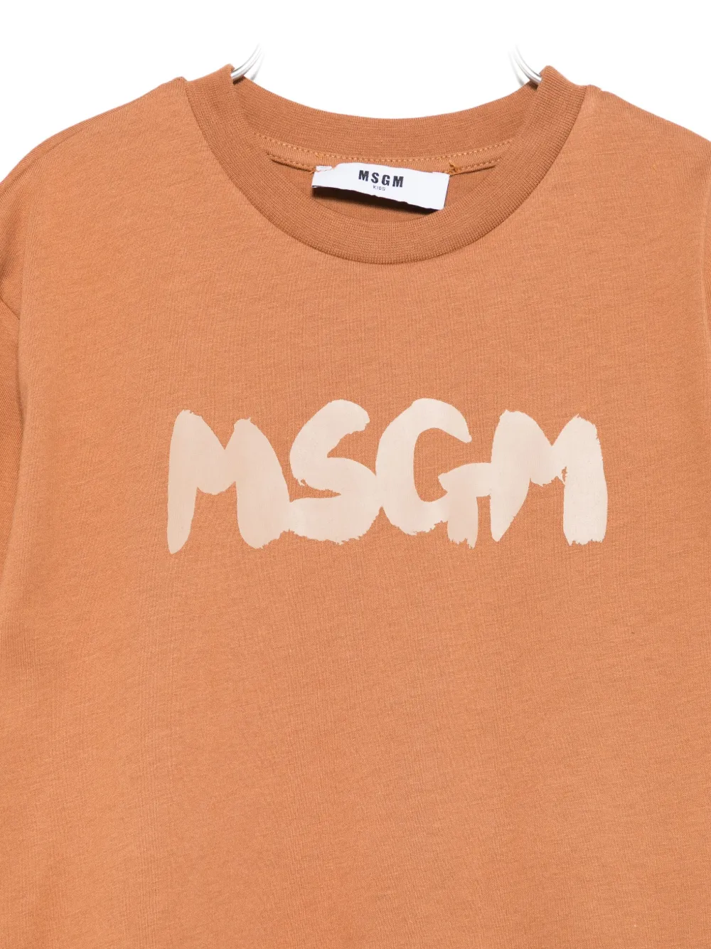 Msgm Logo-print T-shirt In Brown