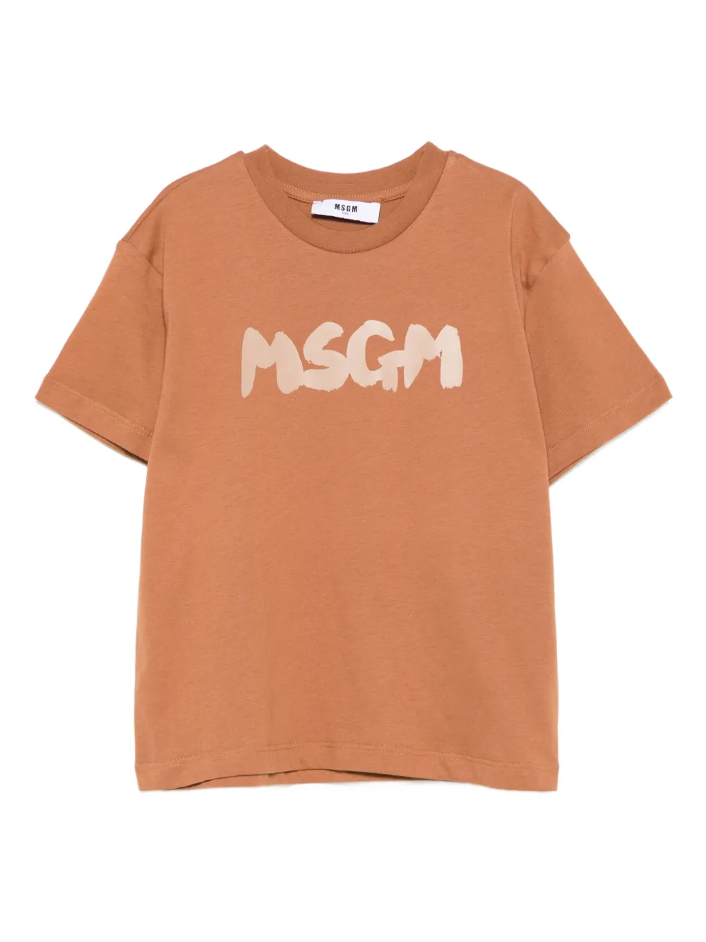 MSGM Kids logo-print T-shirt | Brown | Image 1