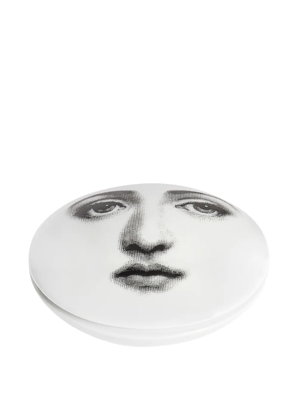 Fornasetti Face-print Round Box In White