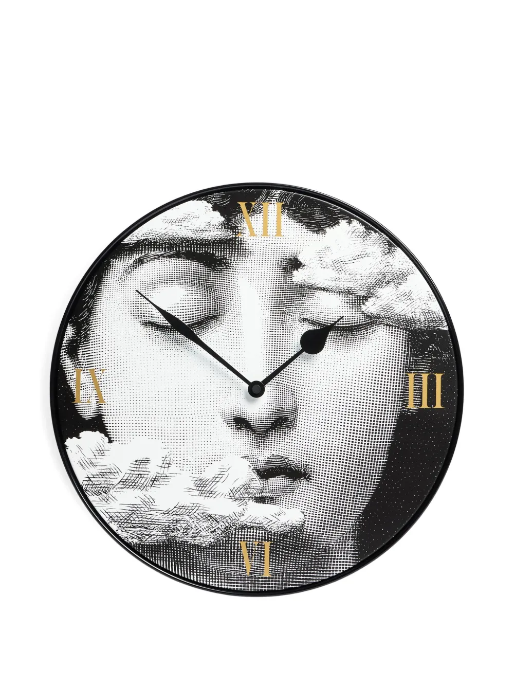 Fornasetti Tra Le Nuvole Clouds Face Clock (36.5cm) In Black
