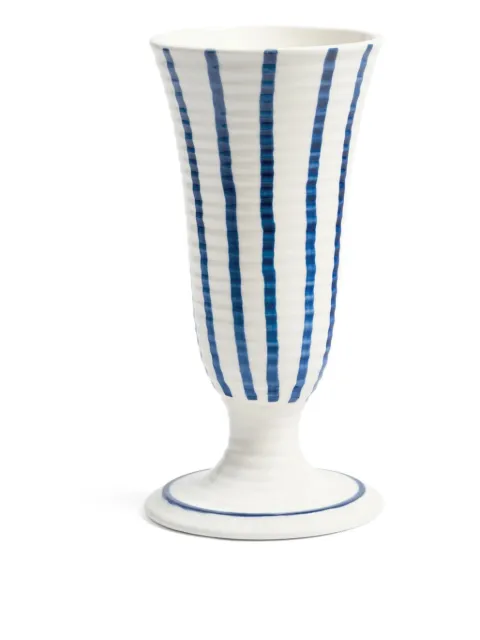 &k Amsterdam Gestreifte Vase mit Sockel (13cm x 25,5cm)
