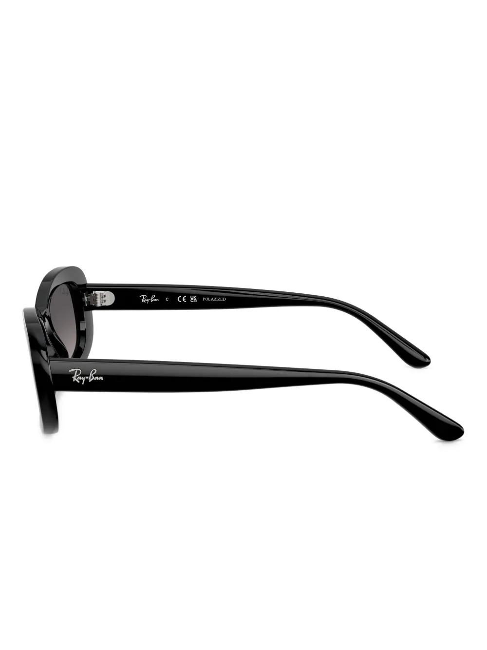 Ray Ban Oval-frame Sunglasses In Black