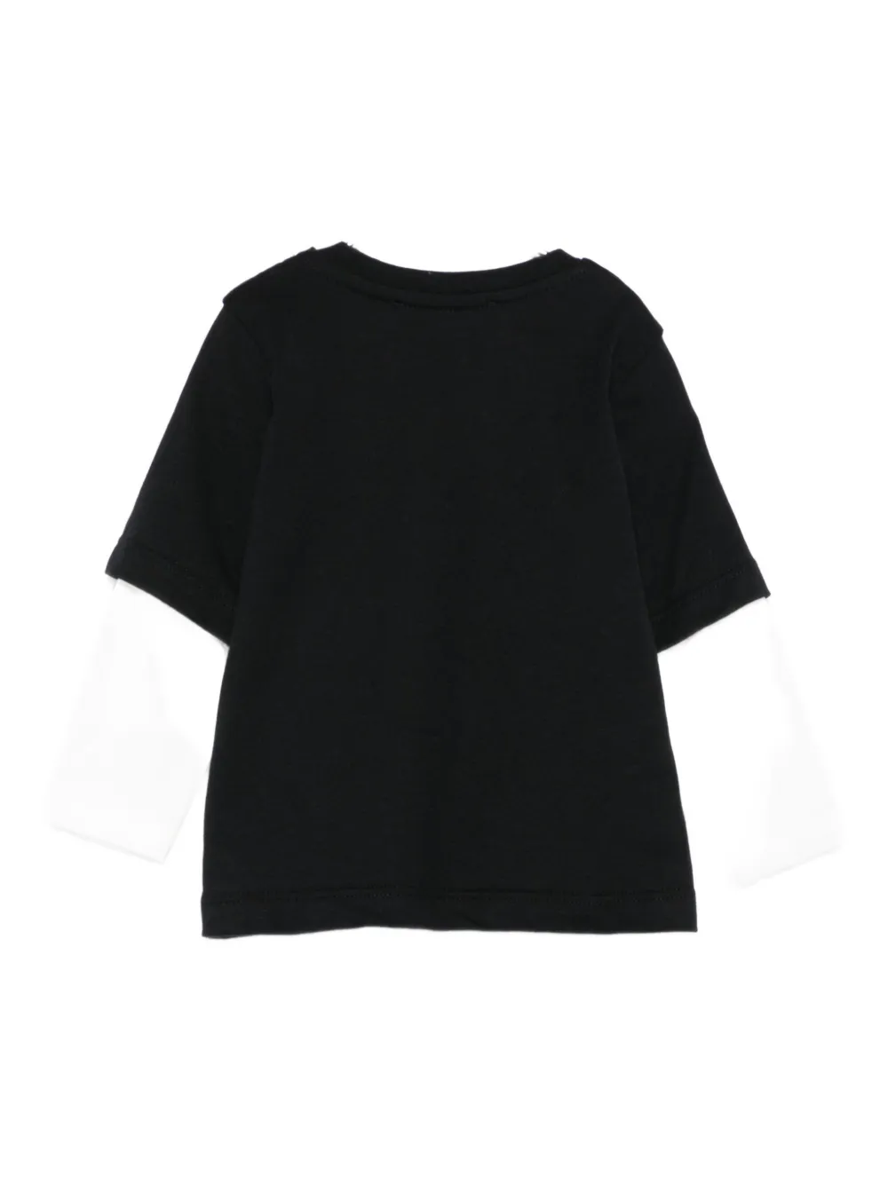 Msgm Layered Logo-print T-shirt In Black