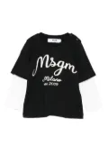 MSGM Kids layered logo-print T-shirt - Black