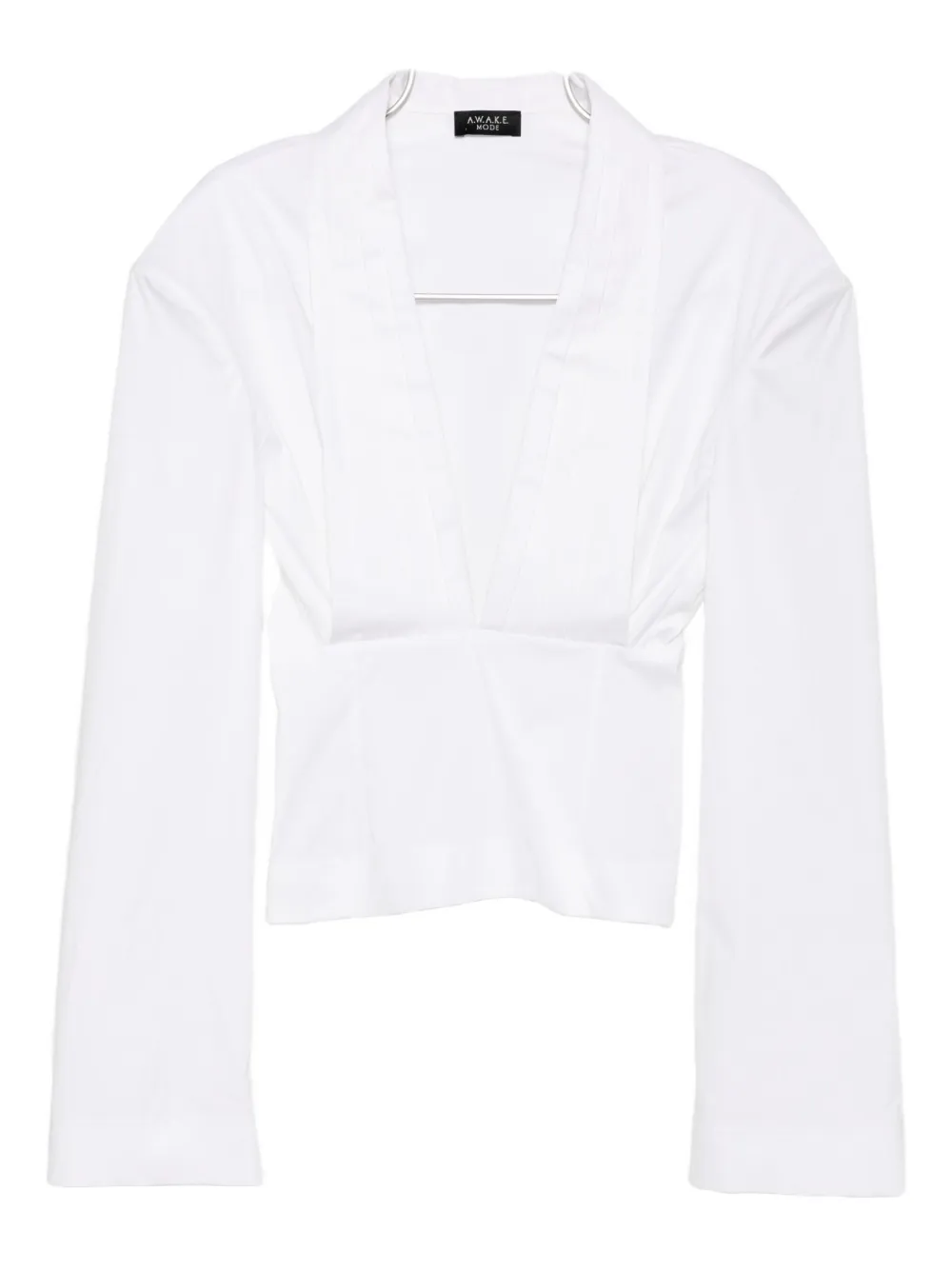 A.w.a.k.e. Pleated Top In White