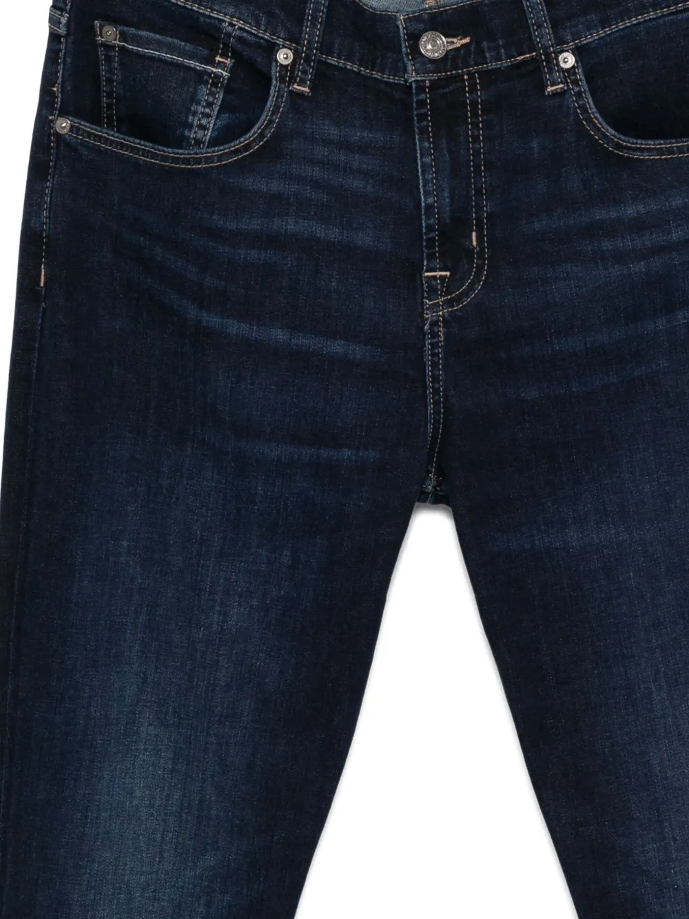 7 For All Mankind Skinny mid waist jeans Blauw