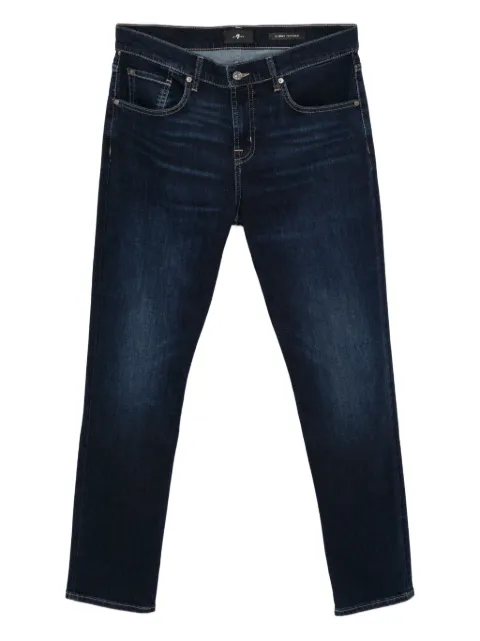 7 For All Mankind mid-rise skinny jeans