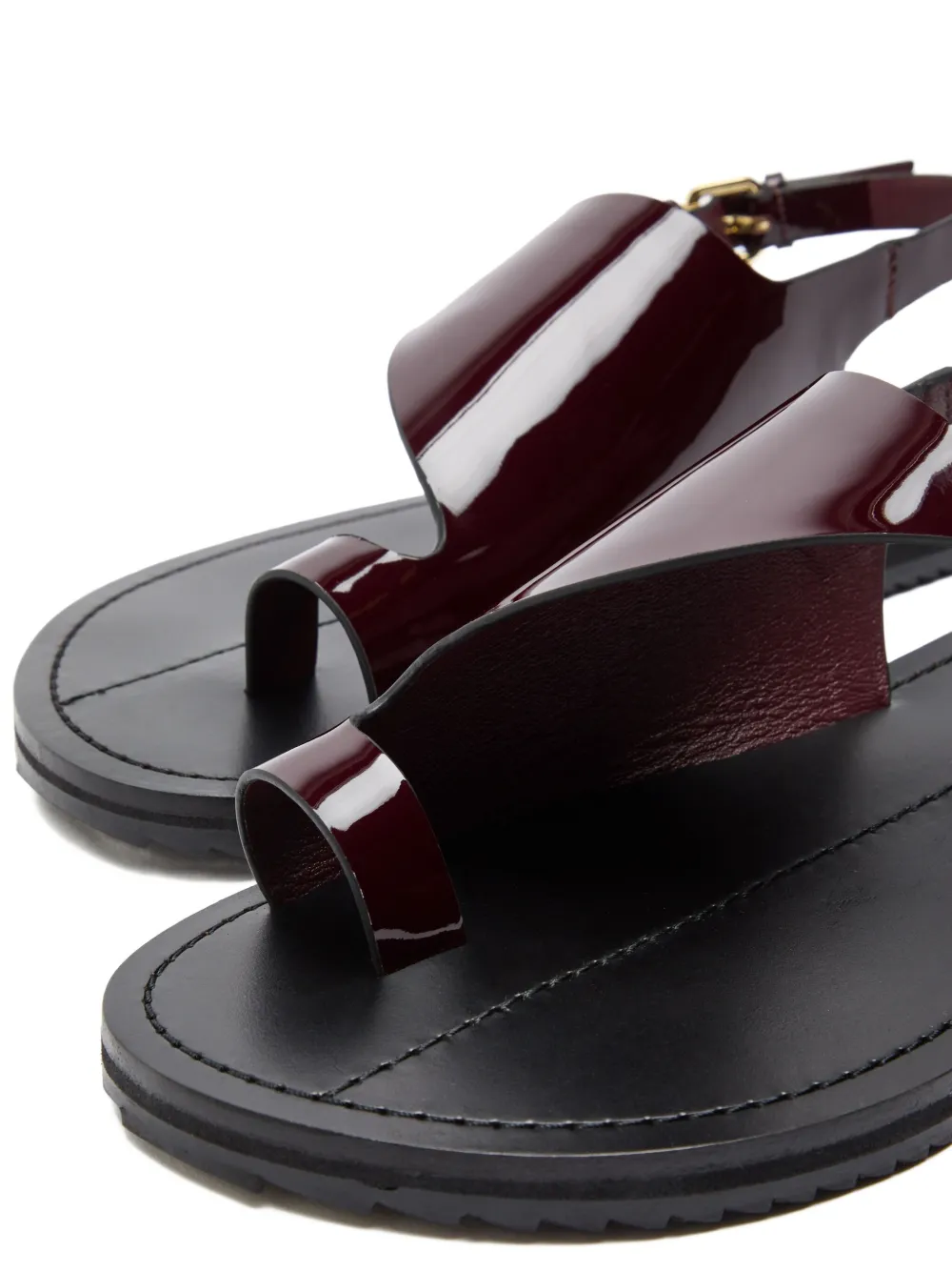 A.emery Milne Patent Leather Sandals In Burgundy