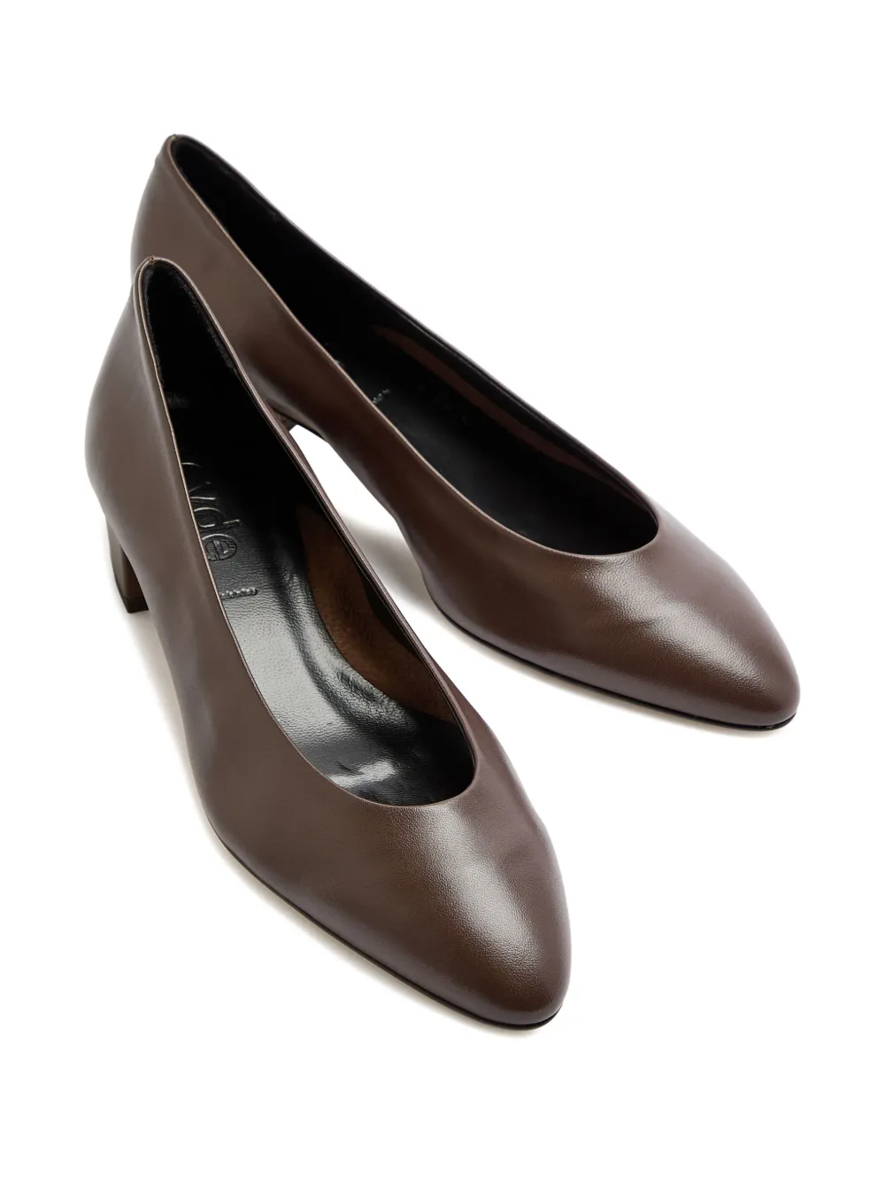 Aeyde 35mm block-heel pumps Brown