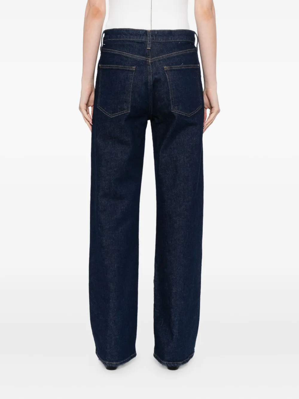 Agolde Dame No-cuff Jean In Foxley In Blue