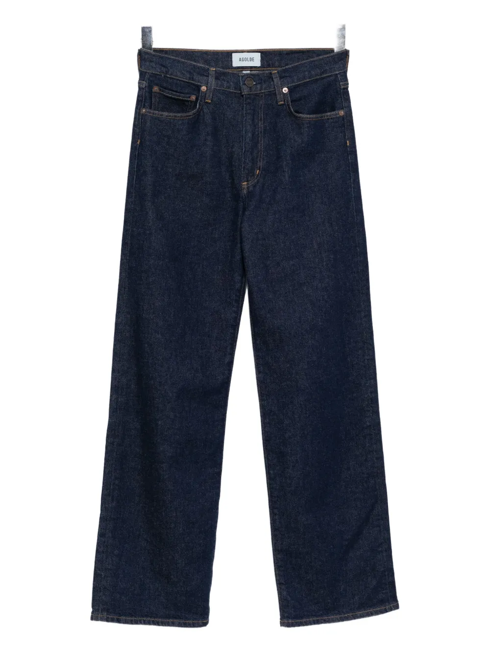 Agolde Dame No-cuff Jean In Foxley In Blue