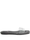 Alexander Wang clear-strap flat sandals - Black
