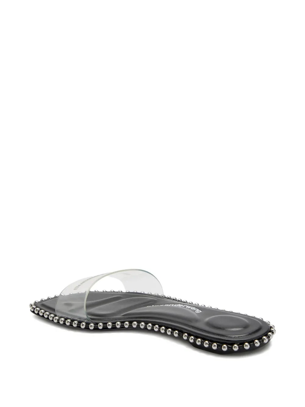 Alexander Wang clear-strap flat sandals Black
