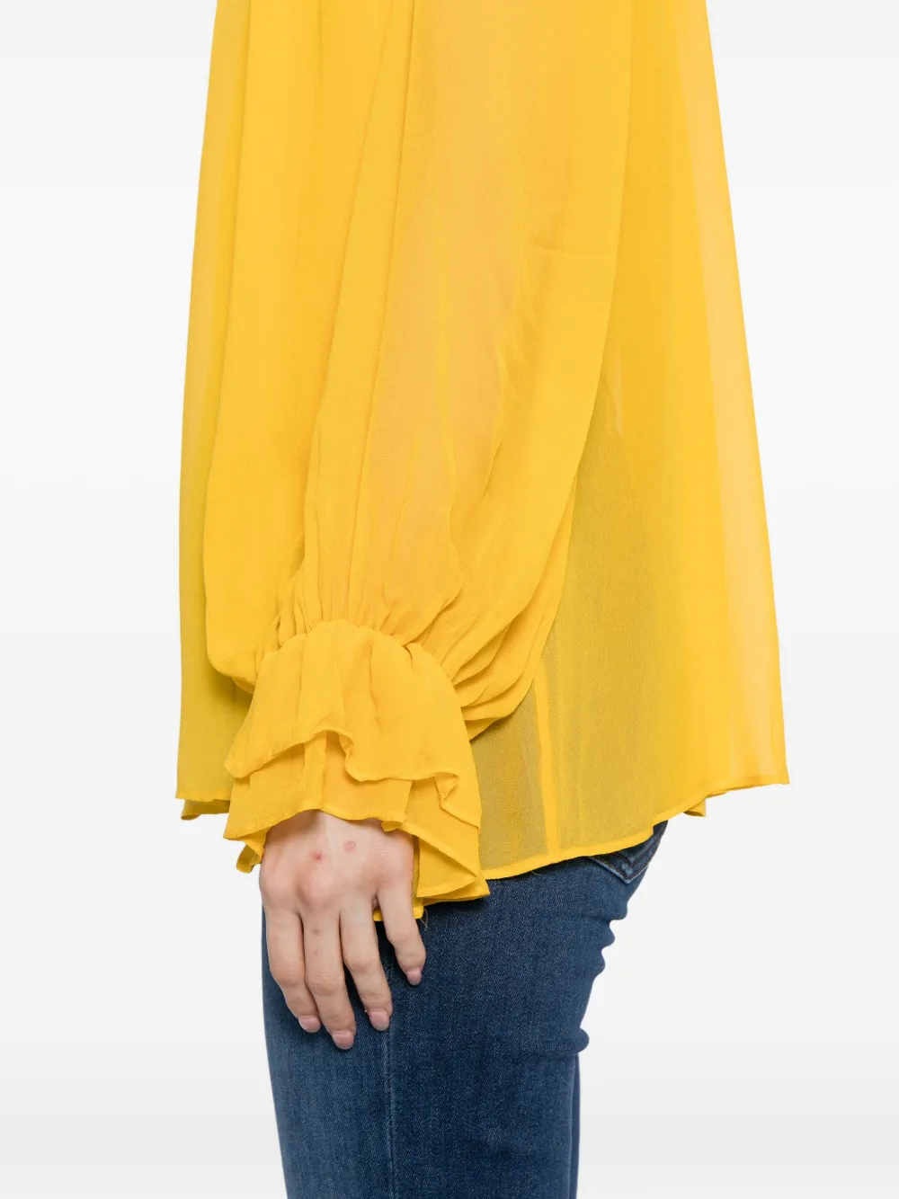Alice And Olivia Josephine Blouse In Yellow
