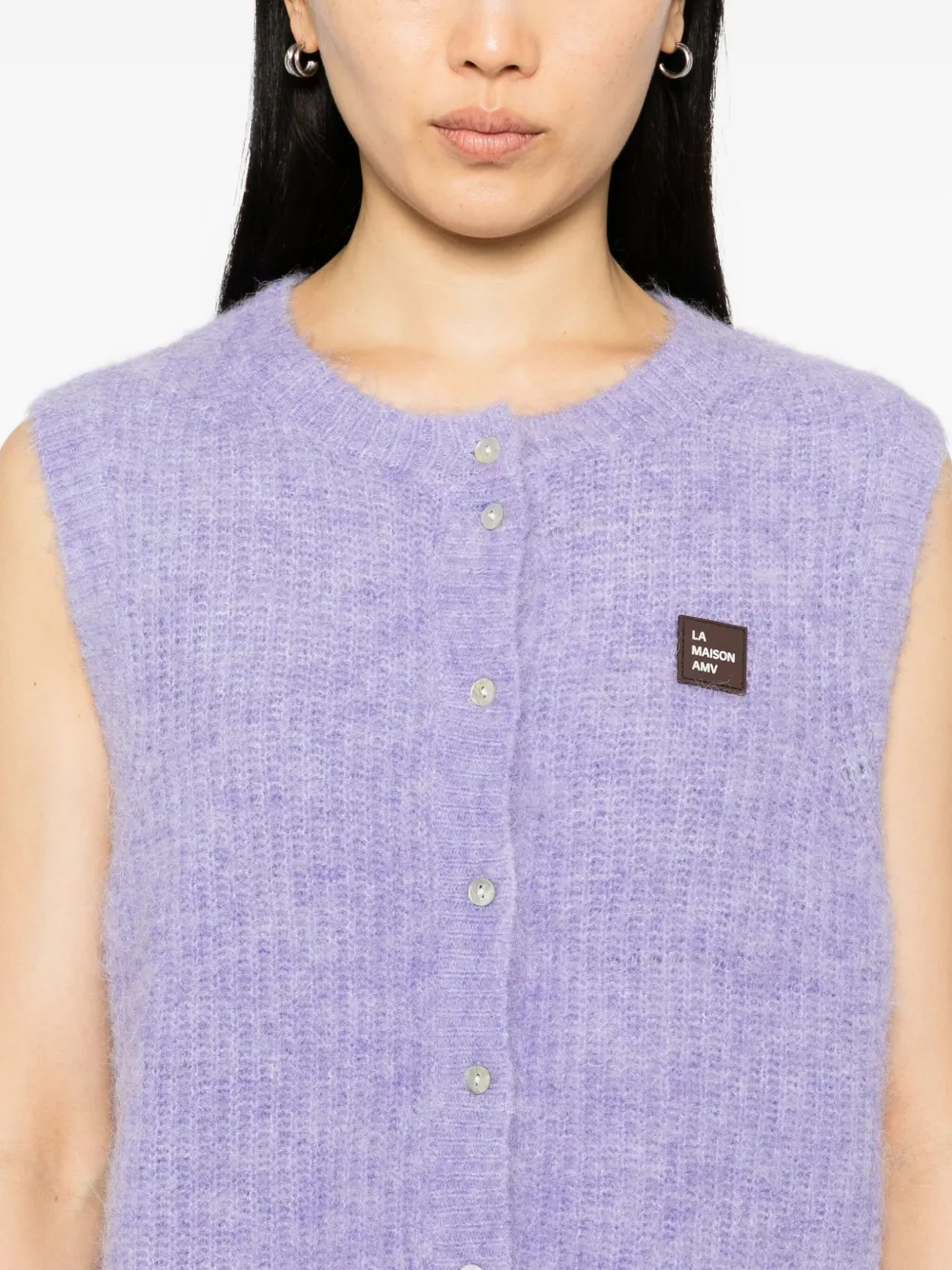 American Vintage Blouse met logopatch Paars