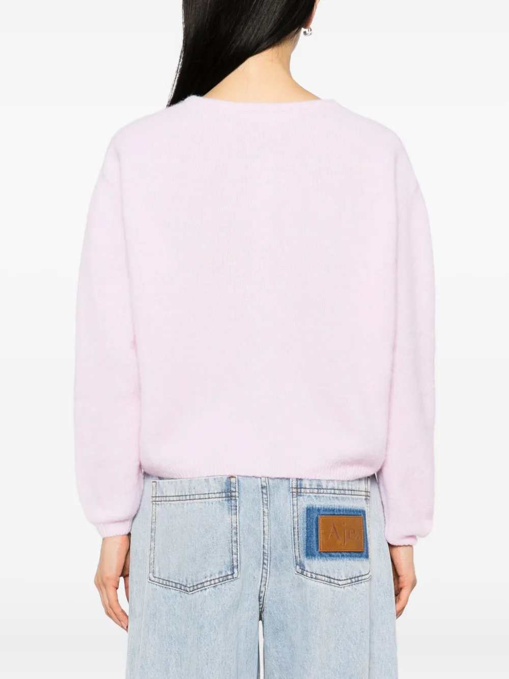 American Vintage Vitow Brushed-knit Cardigan In Pink
