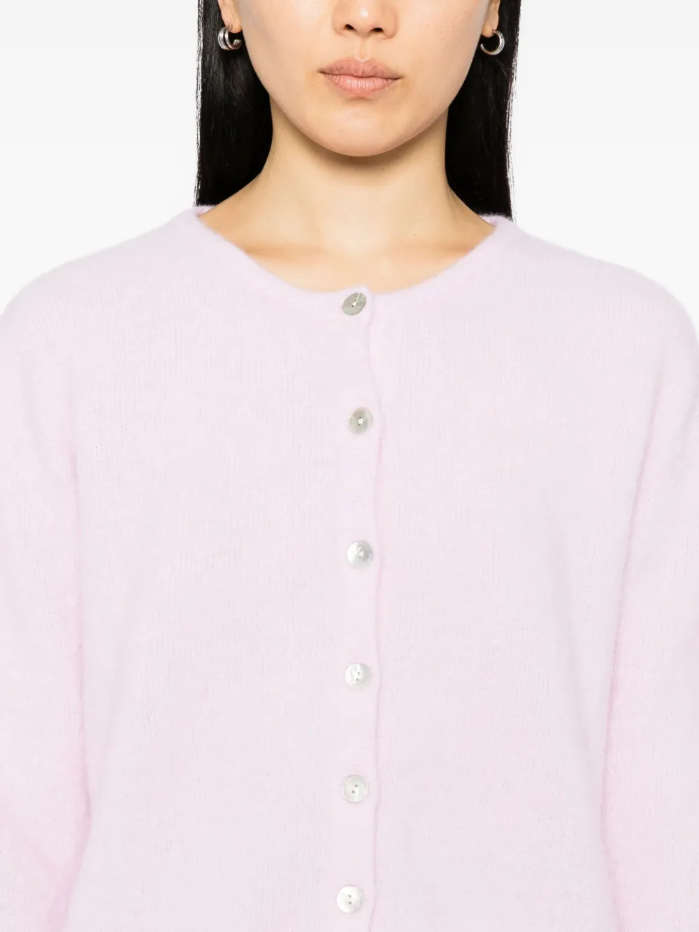 American Vintage Vitow Brushed-knit Cardigan In Pink