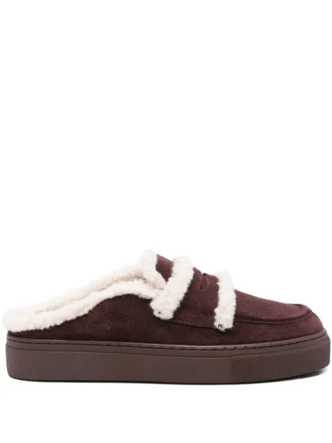 Inuikii shearling-trimmed mules