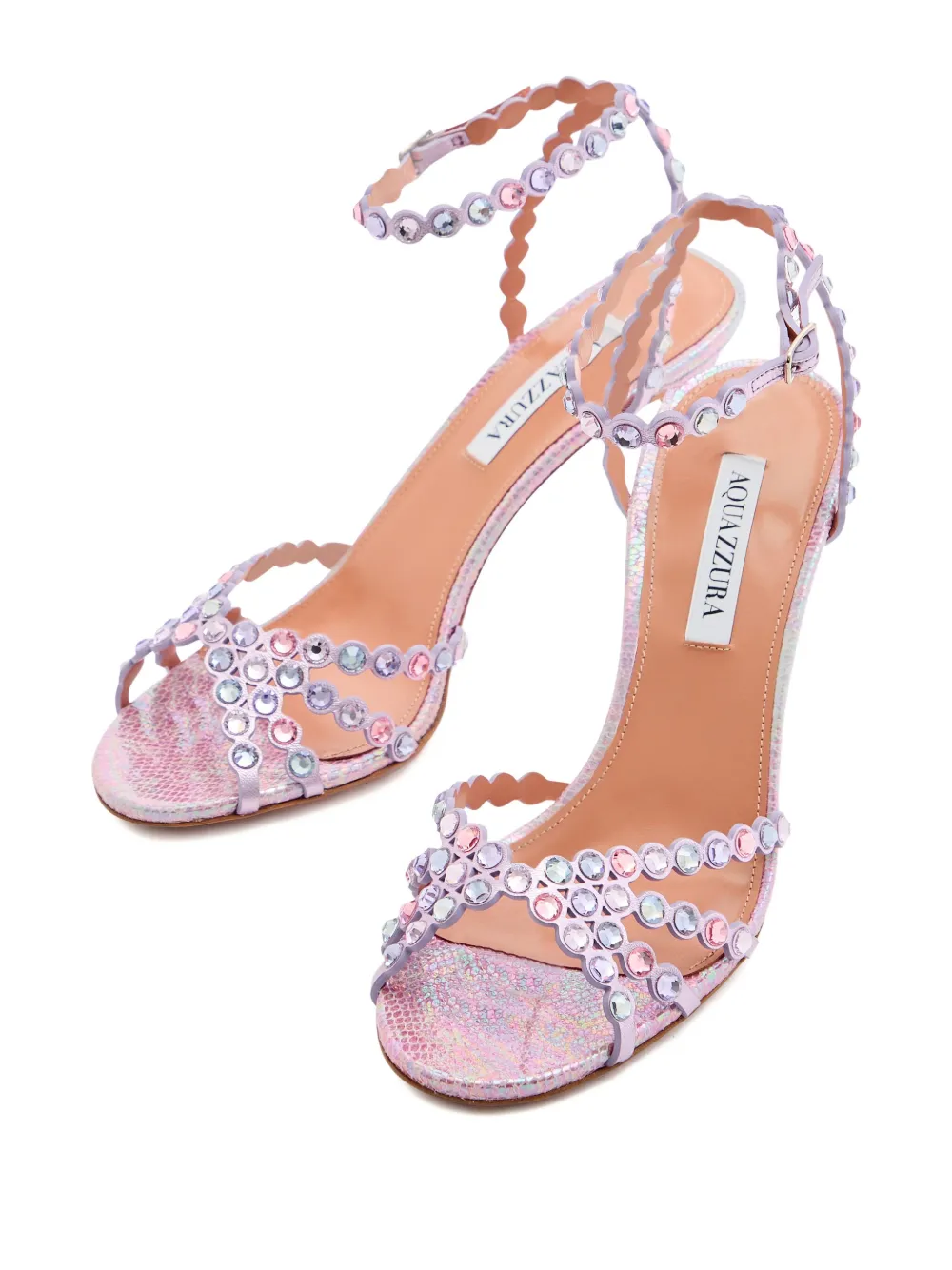 Aquazzura 85mm Tequila crystal-embellishment sandals Purple