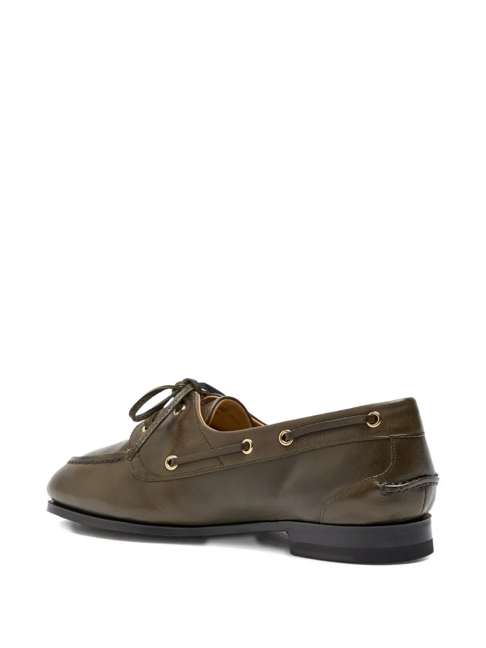 Bally Pathy leather lace-up loafers Green