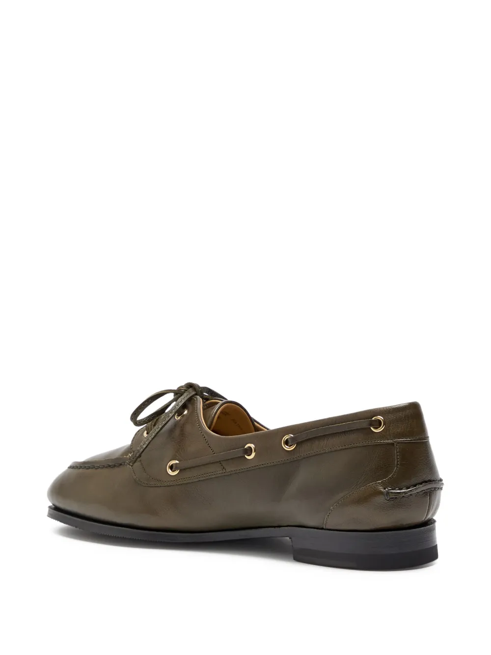 Bally Pathy leather lace-up loafers Green
