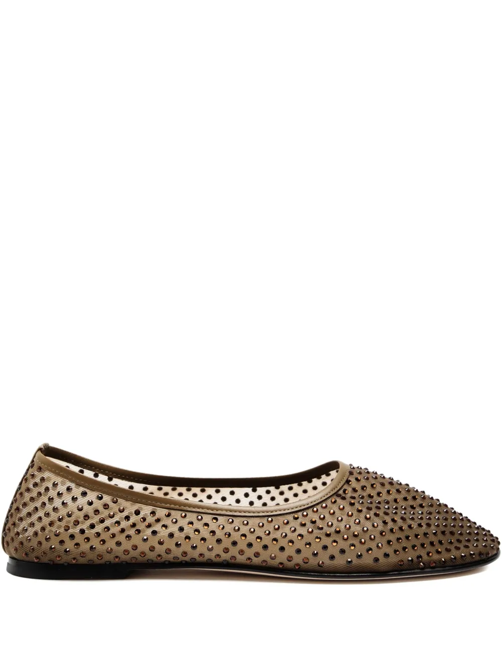 Dear Frances Balla crystal-embellished ballet flats Brown