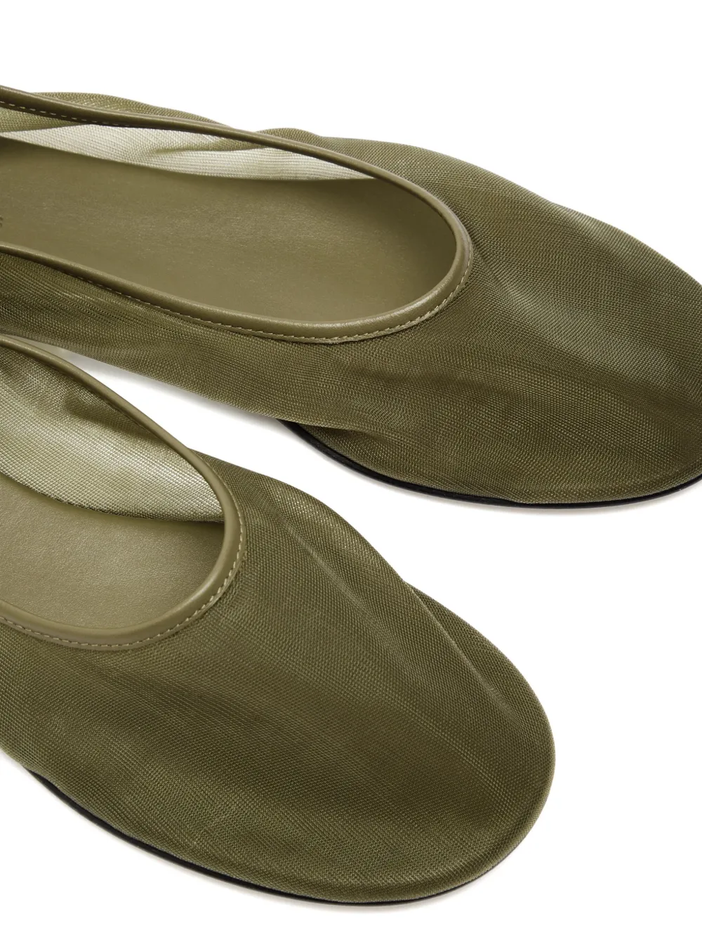 Dear Frances Balla ballerina's met mesh Groen