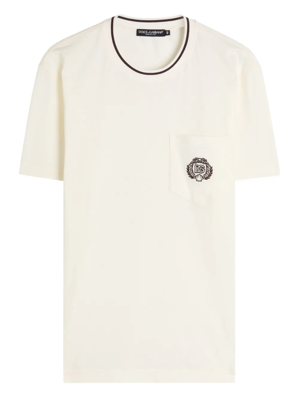 Dolce & Gabbana crest pocket T-shirt - Toni neutri