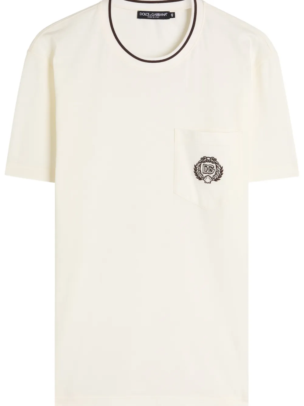 Dolce & Gabbana crest pocket T-shirt - Beige