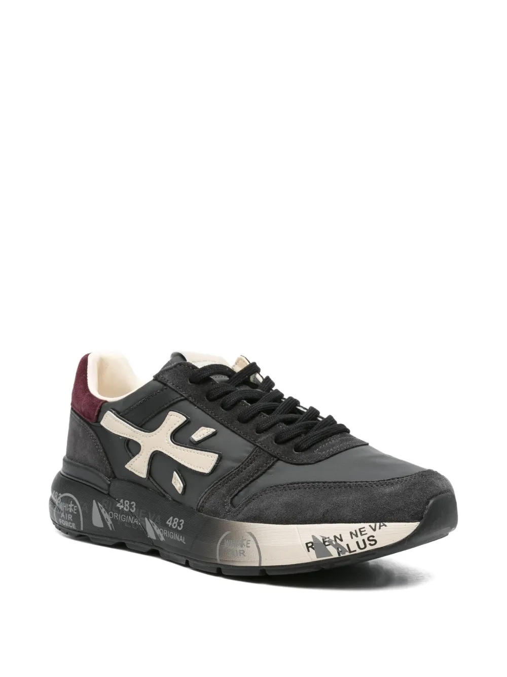 Premiata patch-detail sneakers Black