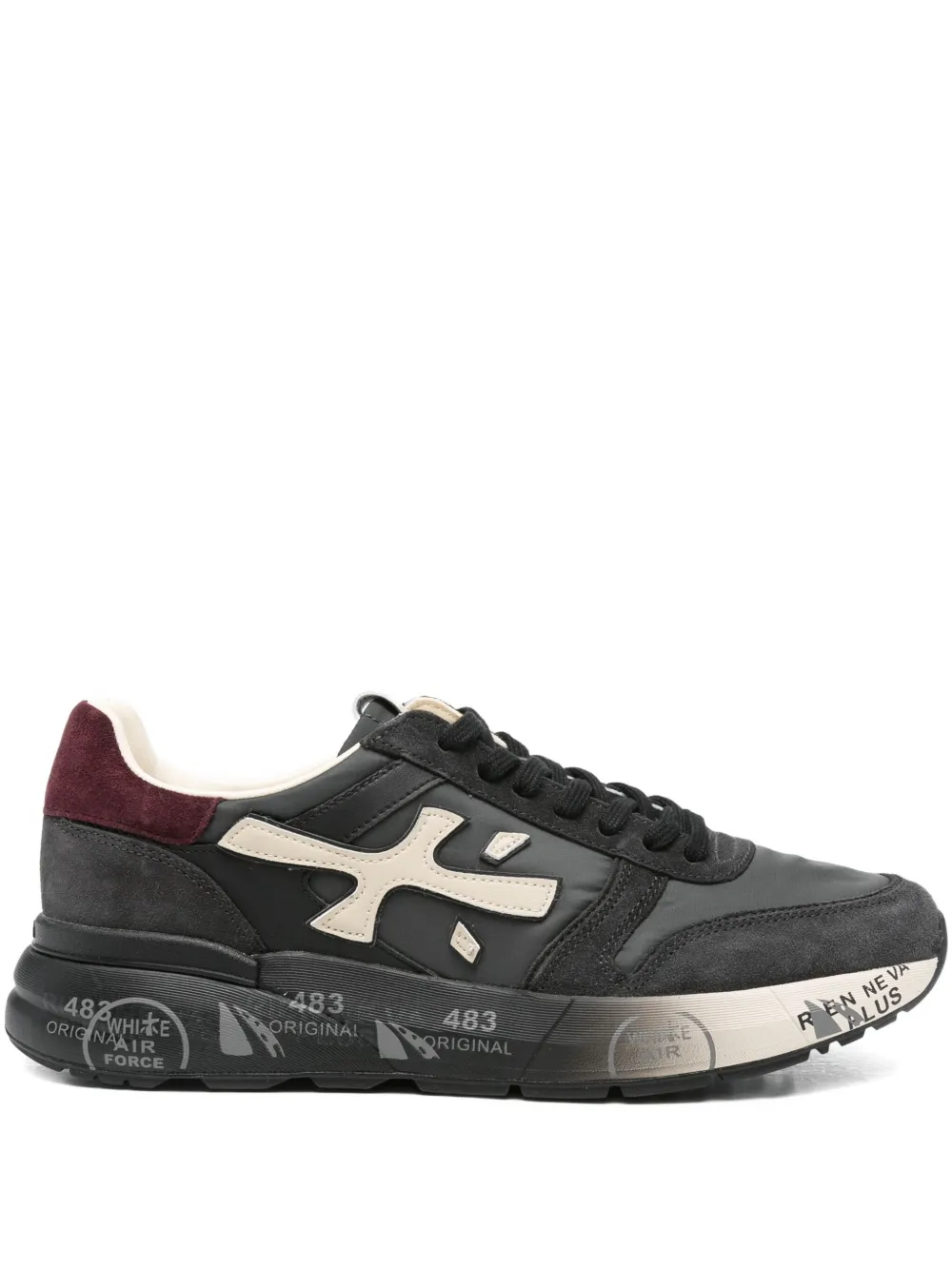 Premiata patch-detail sneakers Black