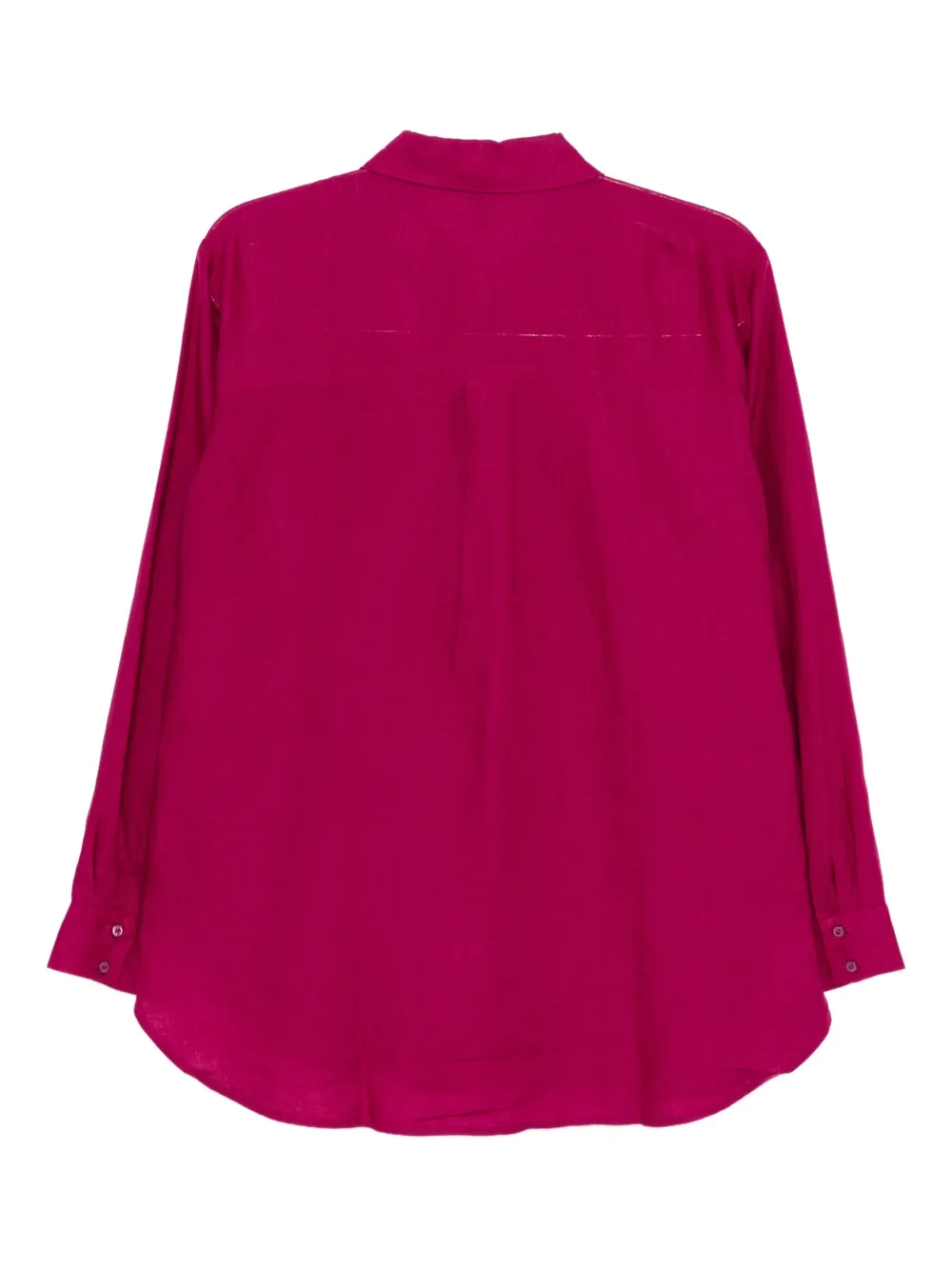 Eileen Fisher Classic Collar Organic Linen Button-up Shirt In Pink