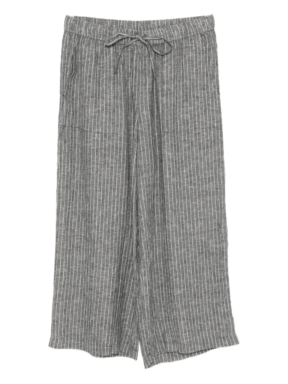 Eileen Fisher Stripe-printed Trousers In Black
