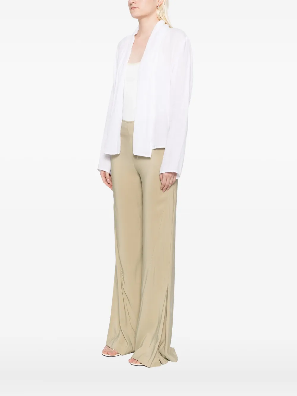 Eileen Fisher High-collar Jacket In White