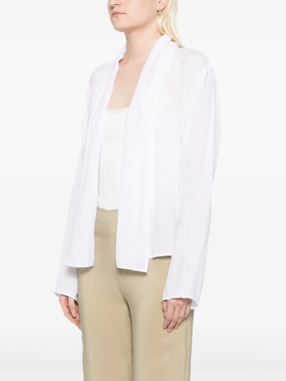 Eileen Fisher Jack met hoge hals Wit