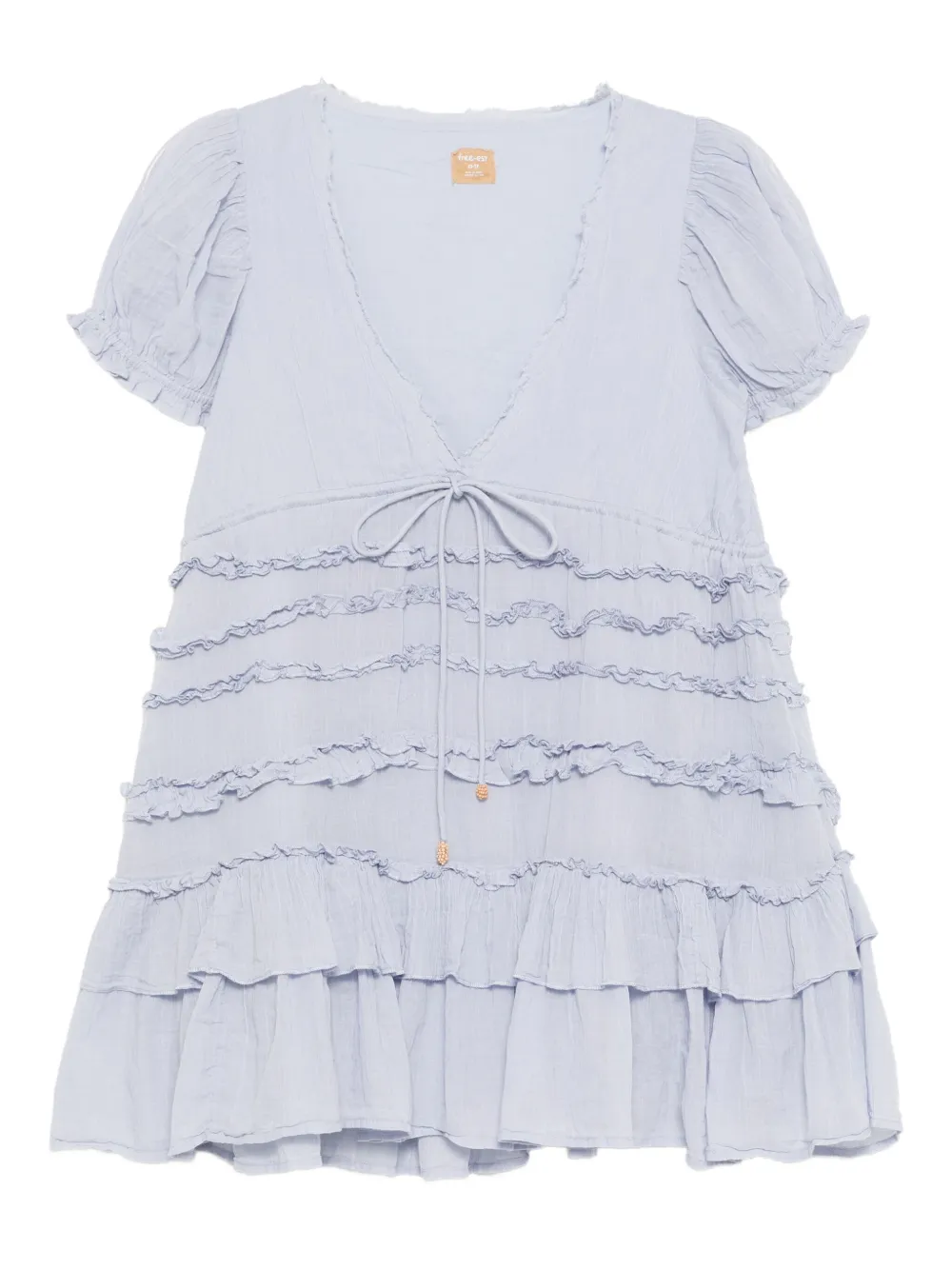 Free People leaf-embroideried dress | Blue | Image 1