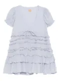 Free People leaf-embroideried dress - Blue